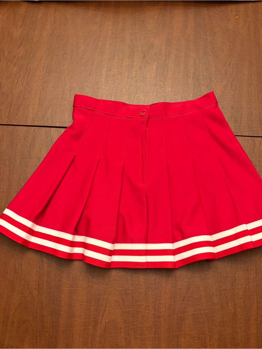 Chassé Red Pleated Cheer Skirt Adult Size M - Picture 2 of 7
